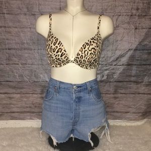 Shade & Shore Leopard Print Bikini Top